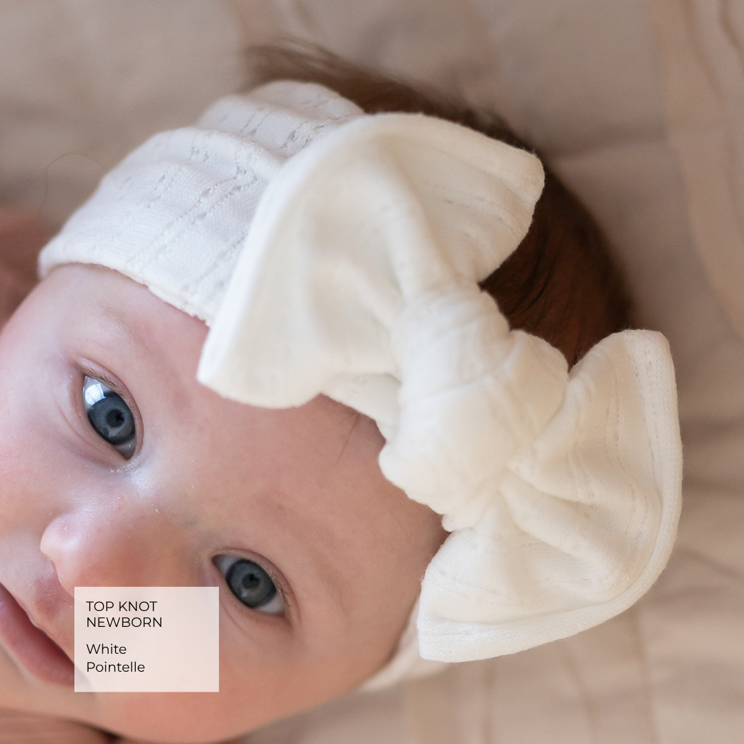 White Pointelle Baby Headband