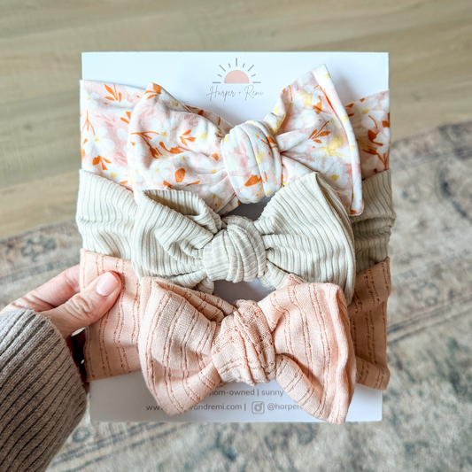 Pretty in Blush | Spring Baby Bow Bundle