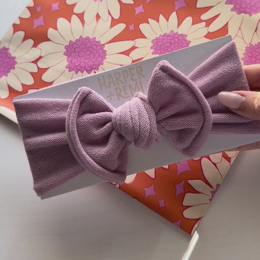 Light Purple Terry Cloth Baby Headband