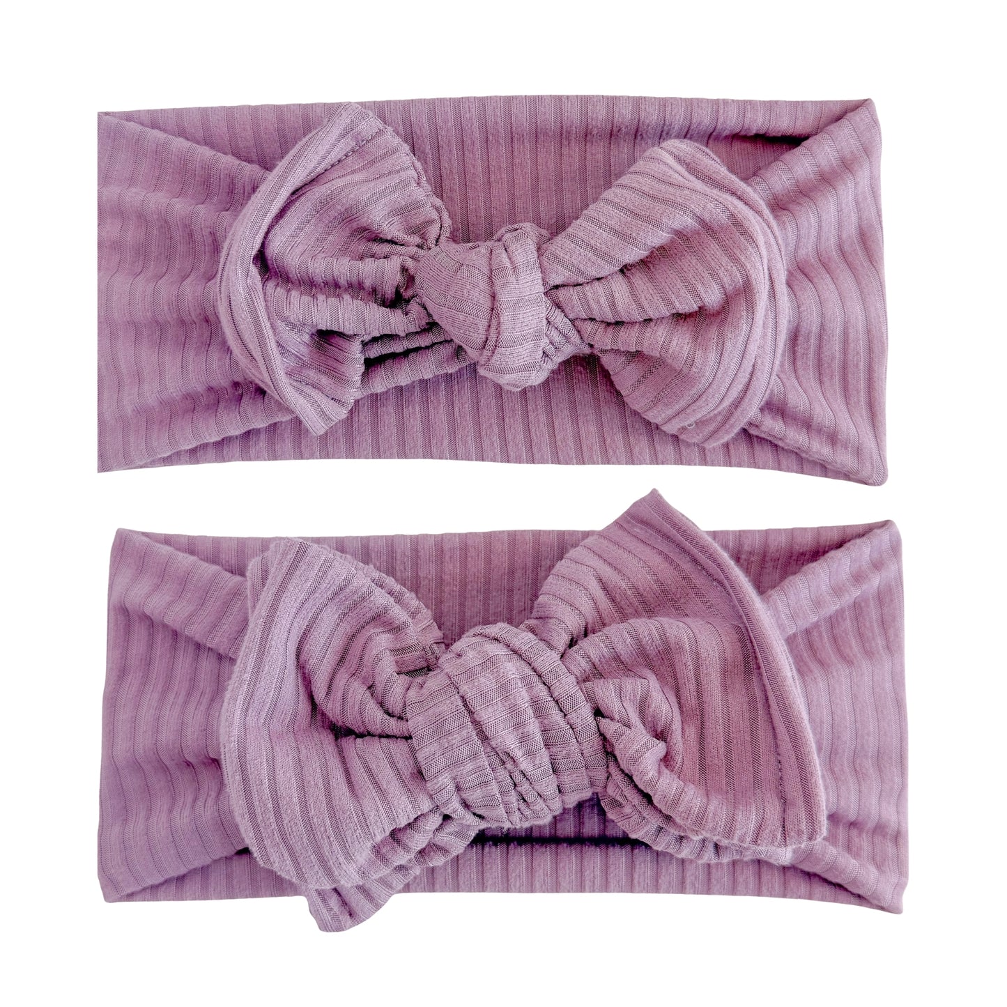 Purple Ribbed Baby Headband
