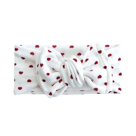 Red Hearts Jacquard Headband