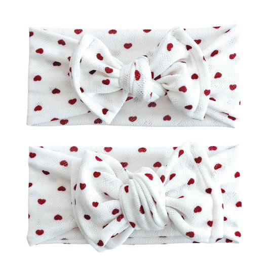 Red Hearts Jacquard Headband