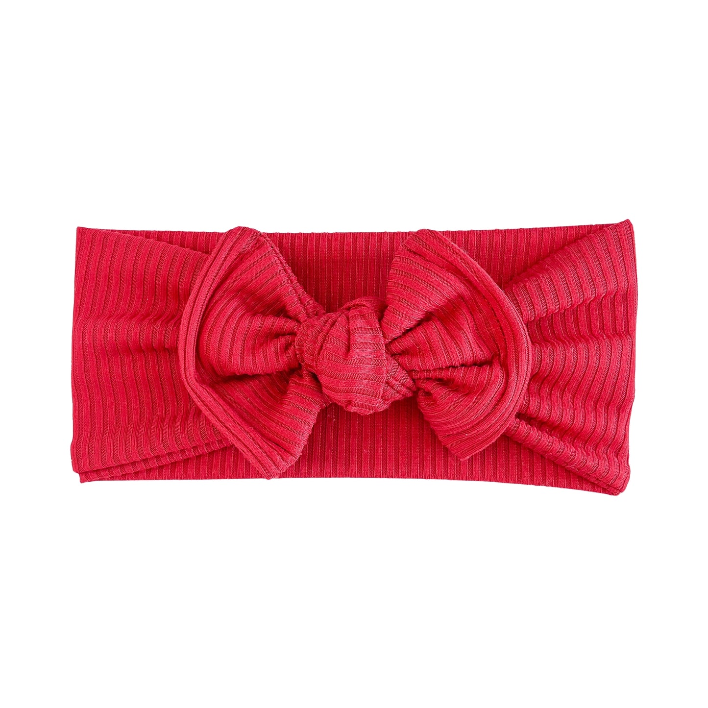 Red Ribbed Headband