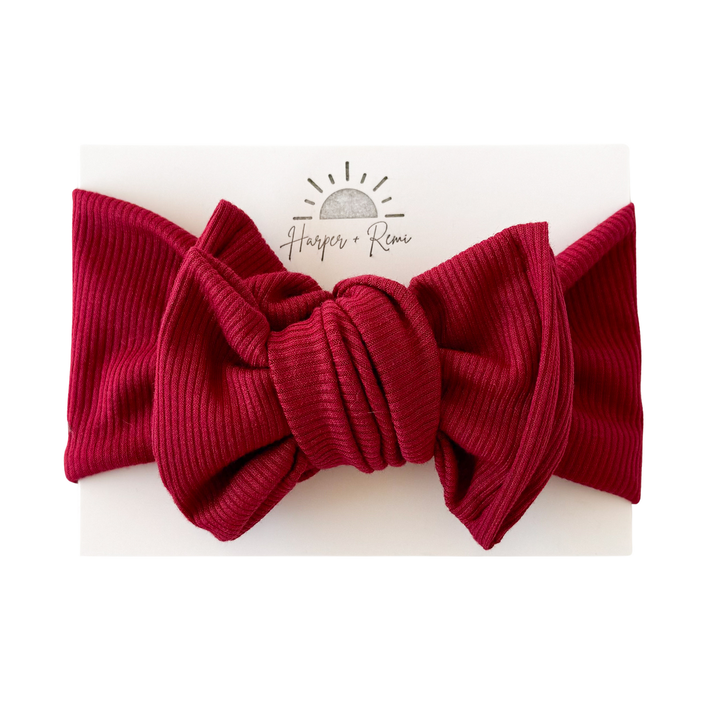 Red | Premium Ribbed Oversized Bow