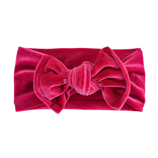 Holly Velvet | Red Christmas Baby Top Knot