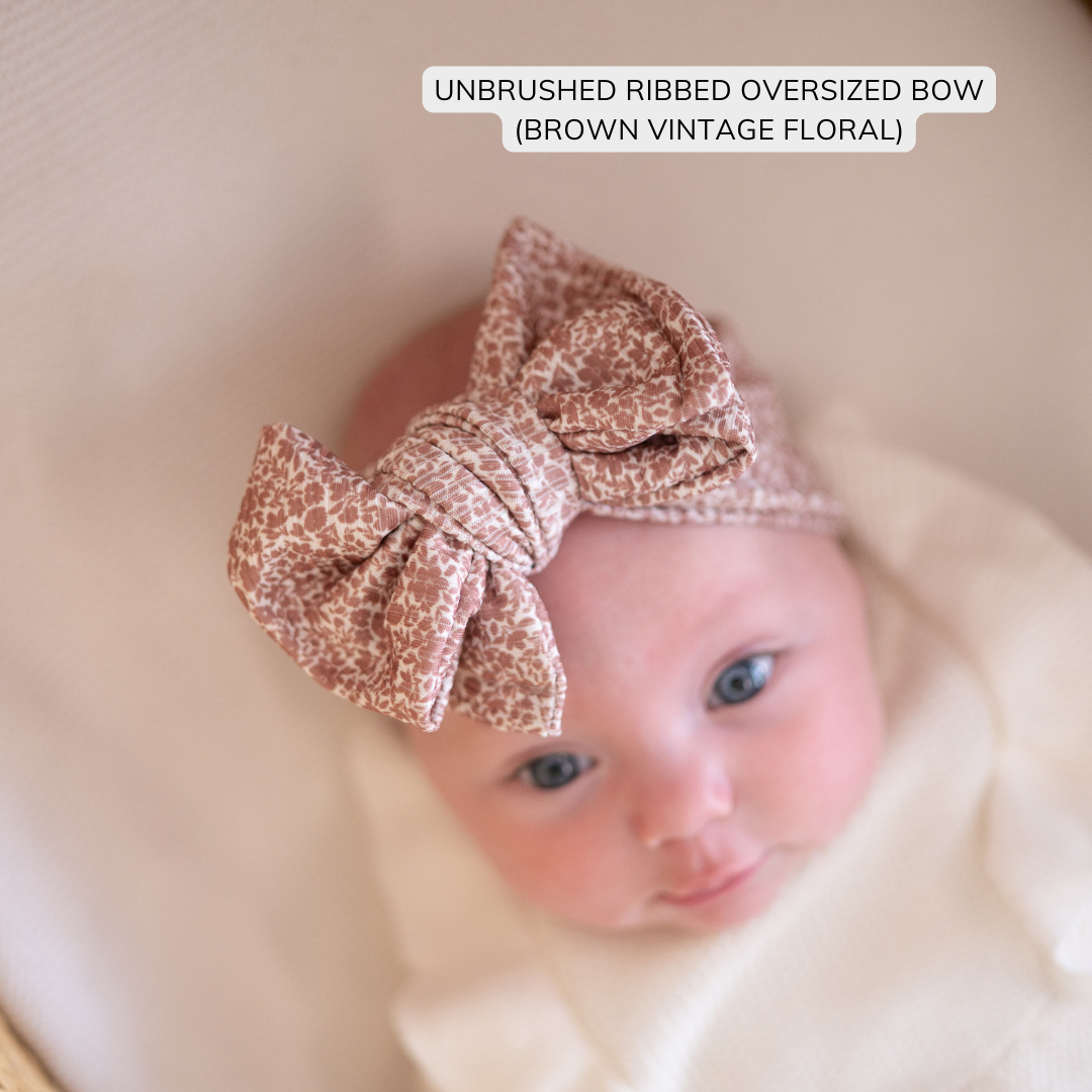 Honey Vintage Floral | Neutral Baby Bow Bundle
