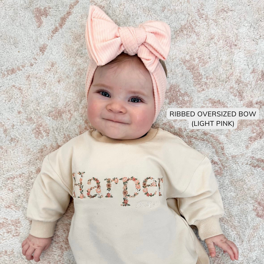 Light Pink Ribbed Baby Headband