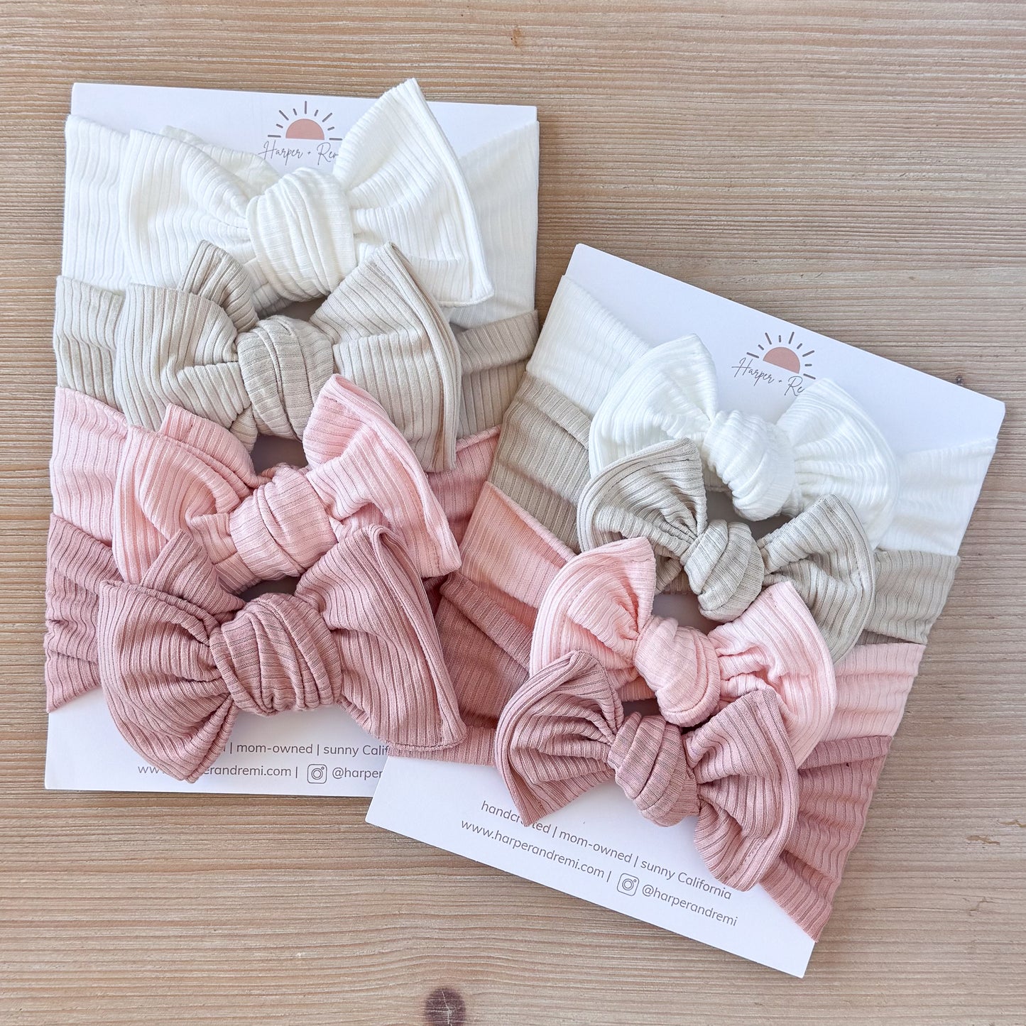 Ribbed Basics Bow Bundle | Pink Solids
