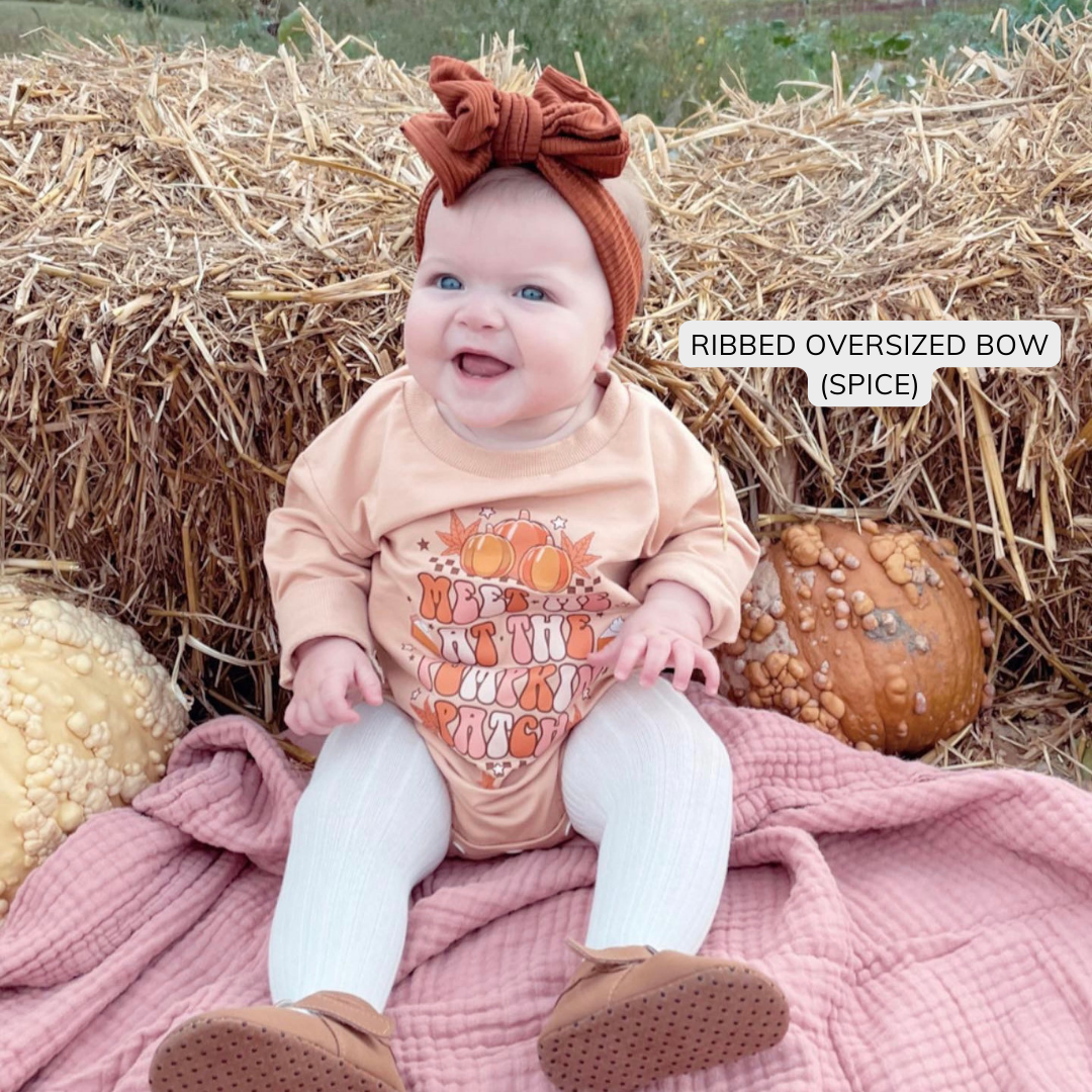 Pumpkin Spice Ribbed Baby Headband