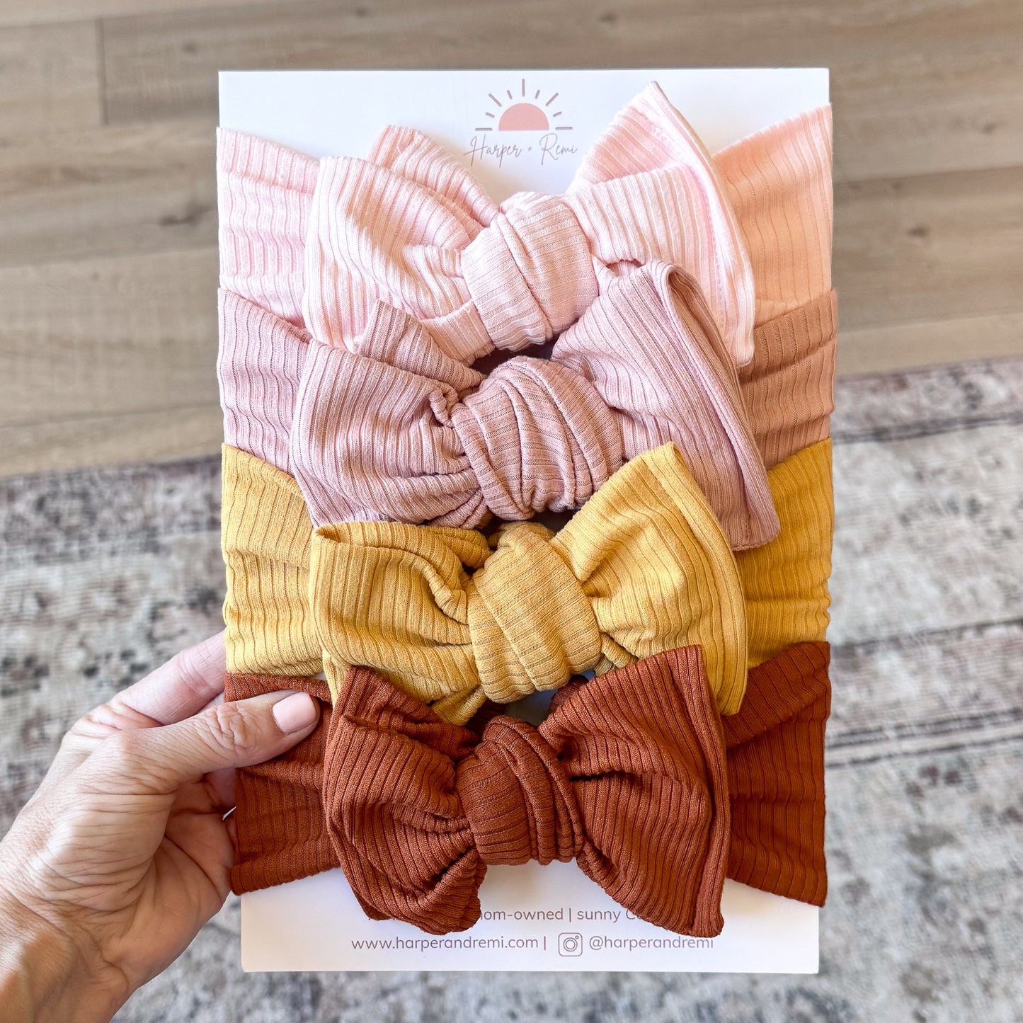 Ribbed Basics Bow Bundle | Sunset Solids