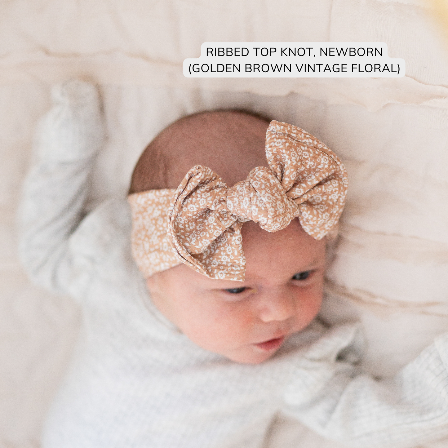 Honey Vintage Floral | Neutral Baby Bow Bundle