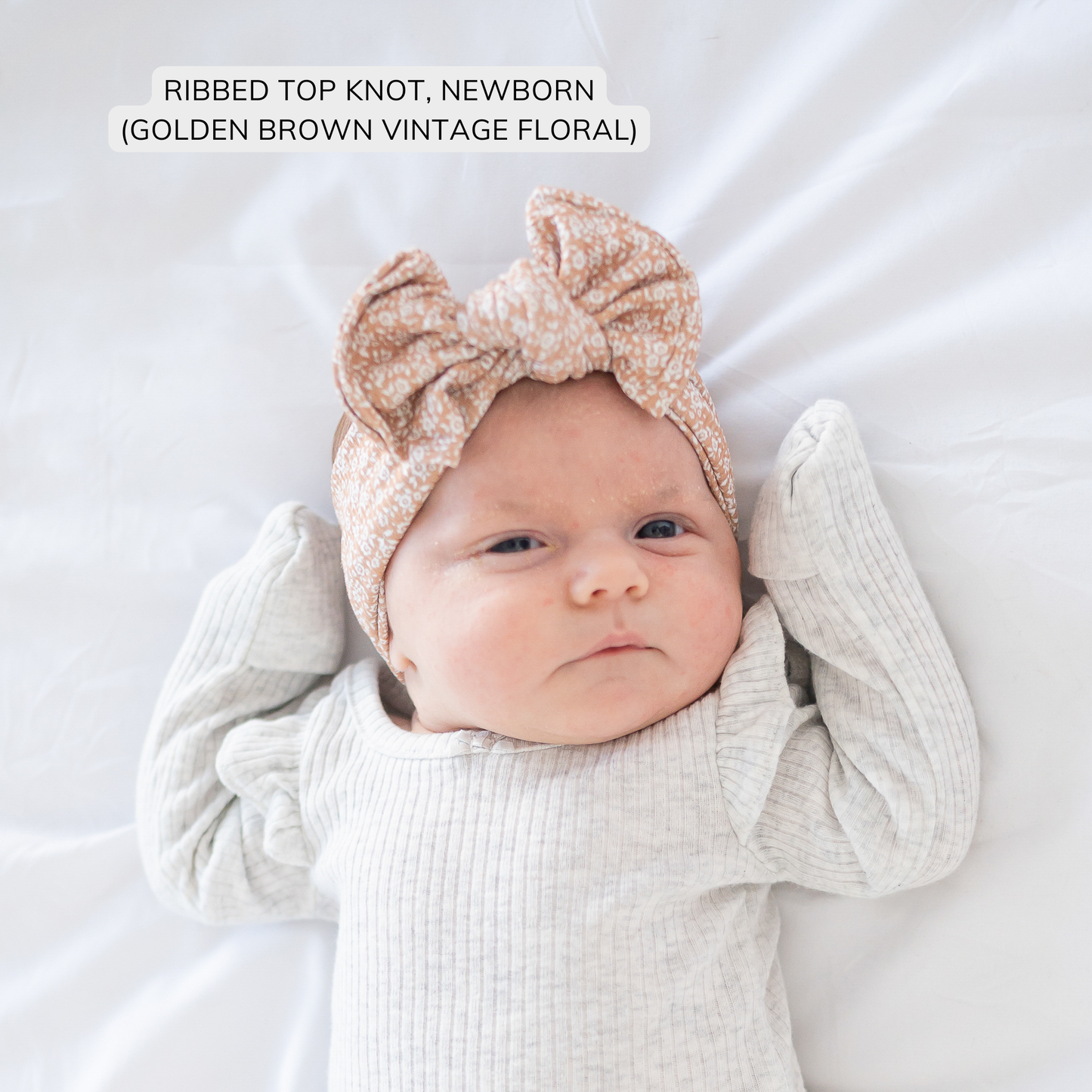 Honey Vintage Floral | Neutral Baby Bow Bundle