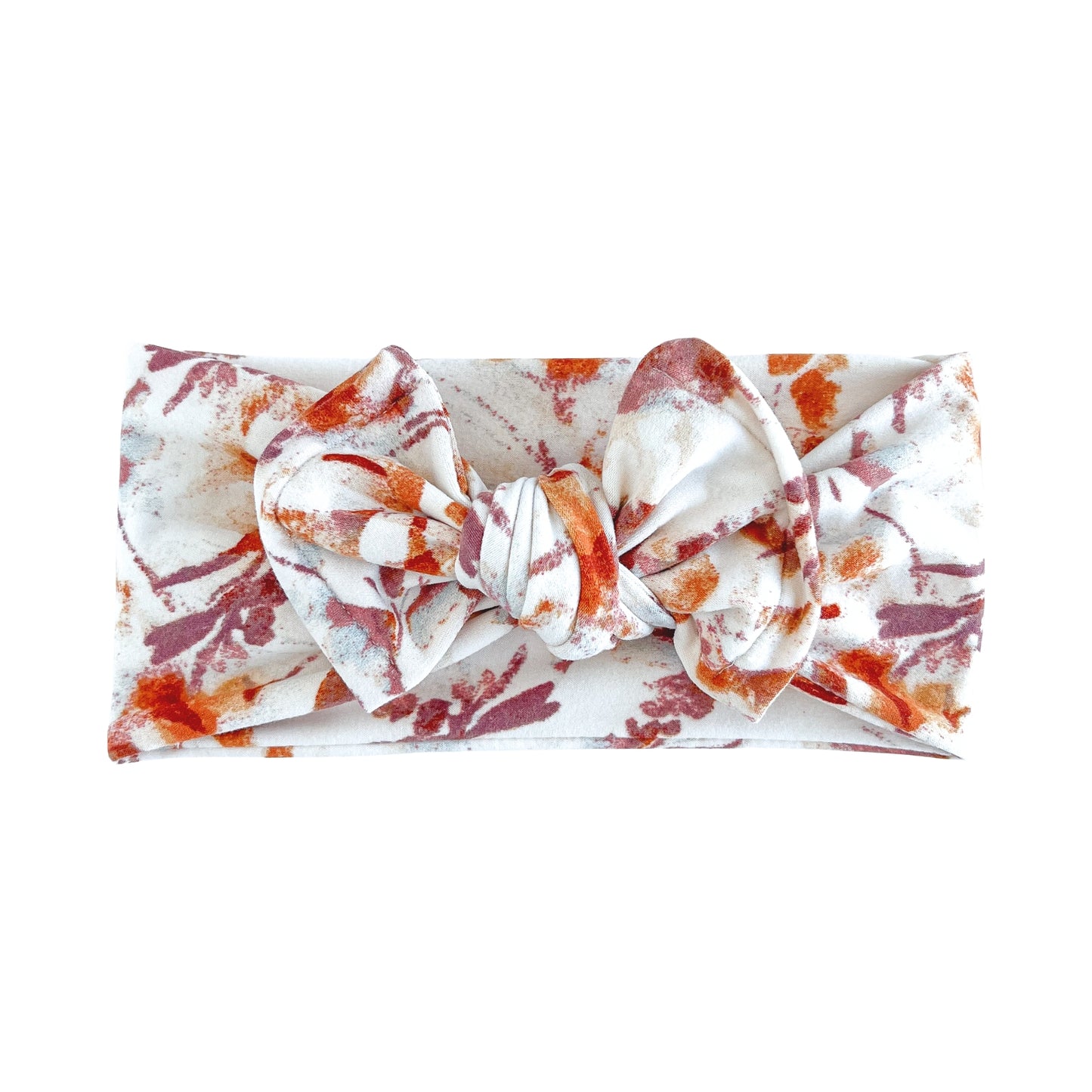 Rust Floral Brushed Baby Headband