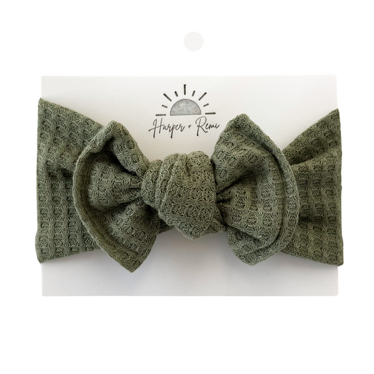 Sage Green | Honeycomb Waffle Top Knot