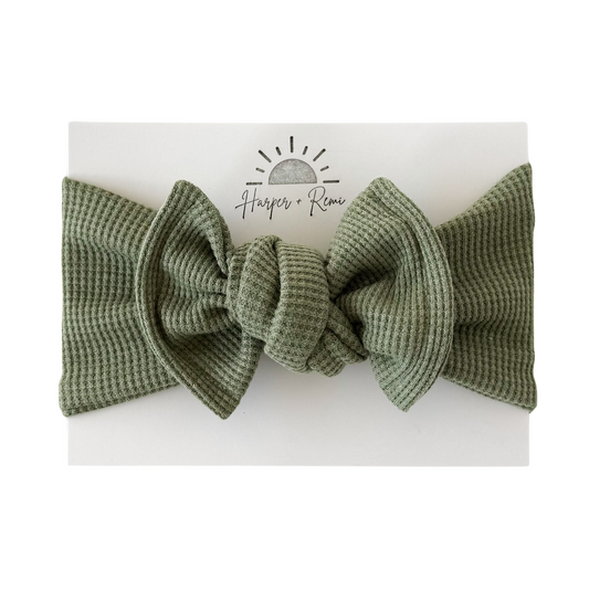 Sage Green | Waffle Top Knot