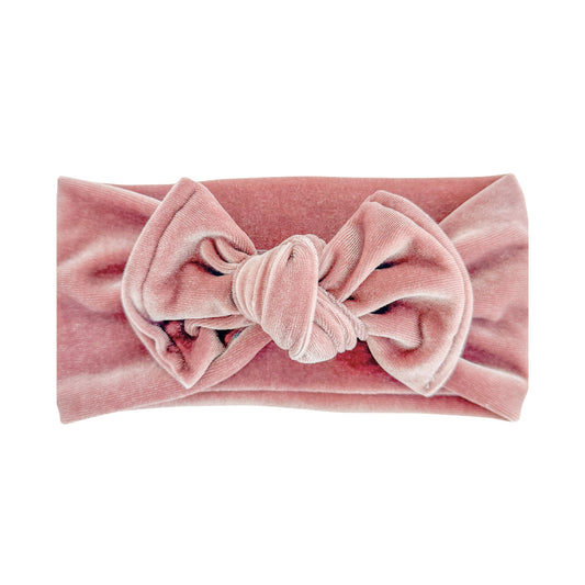 Shimmery Mauve Velvet Baby Top Knot