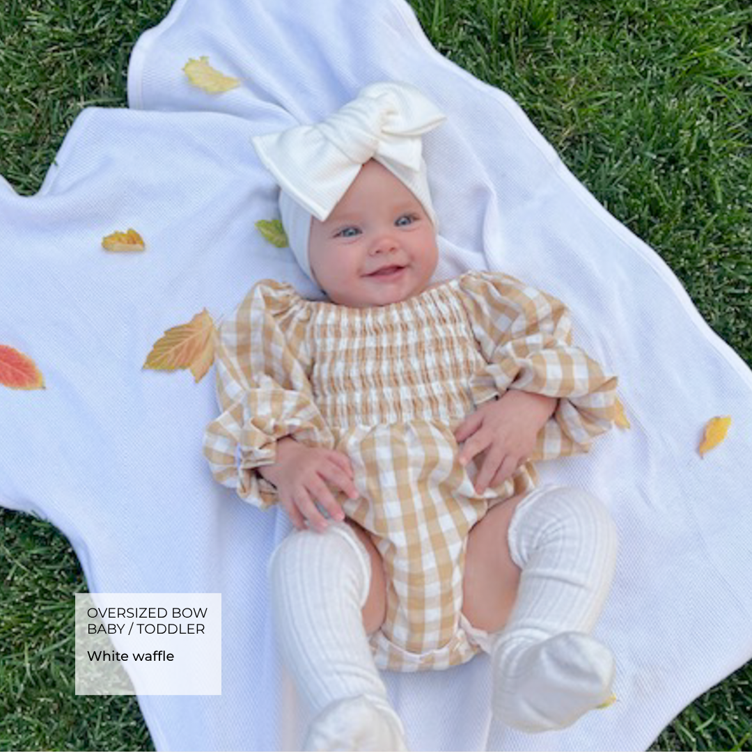 Signature Textures Sampler (Soft Blush) | Mixed Fabric Baby Bow Bundle