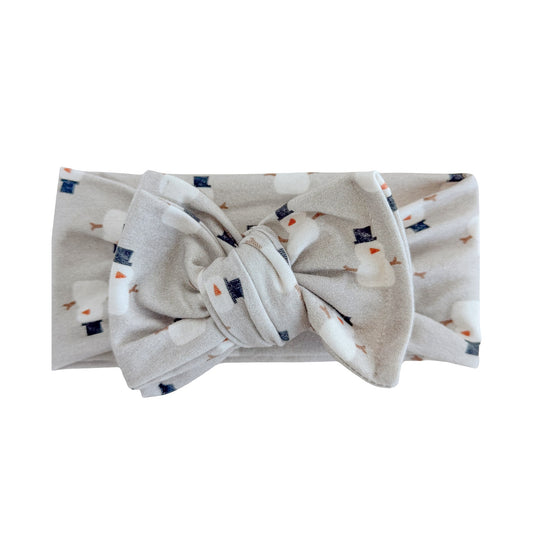 Frosty ☃️ Friends | Light Gray Snowman Baby Headband