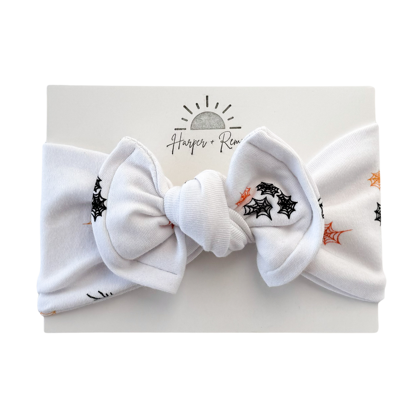 Halloween Spiders | Cotton Jersey Top Knot