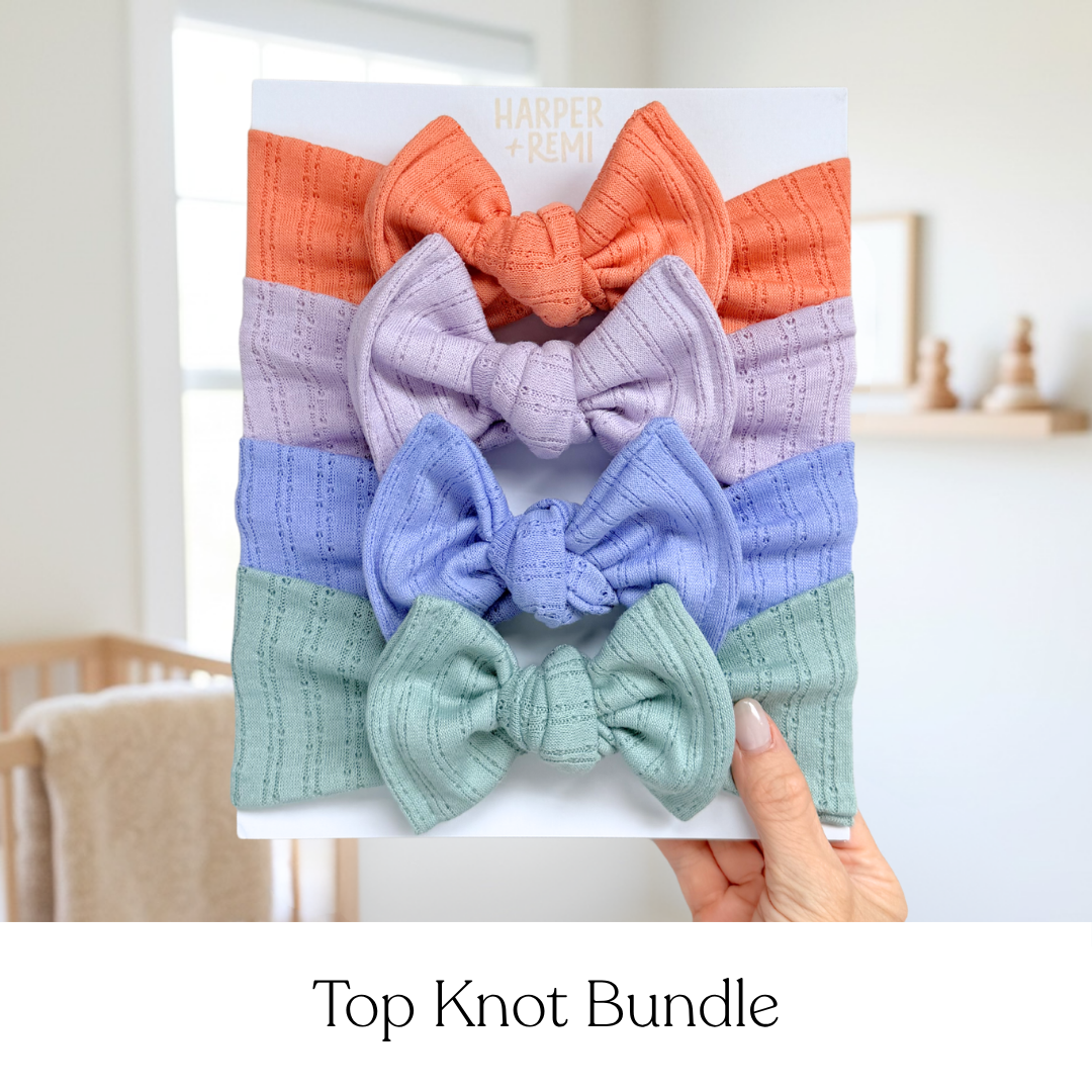 Sprinkle Party | Pointelle Baby Bow Bundle