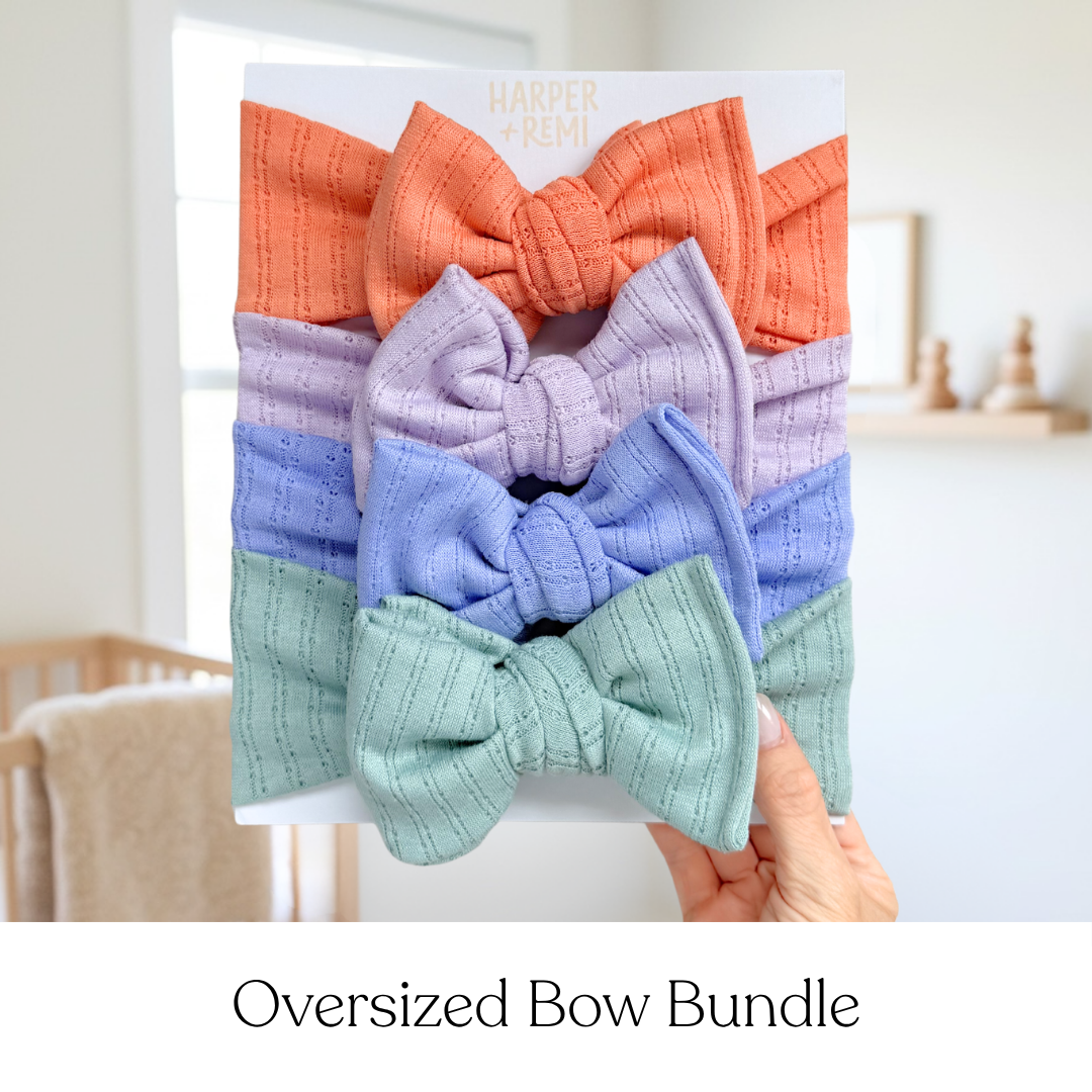 Sprinkle Party | Pointelle Baby Bow Bundle
