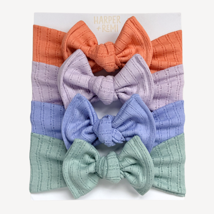 Sprinkle Party | Pointelle Baby Bow Bundle