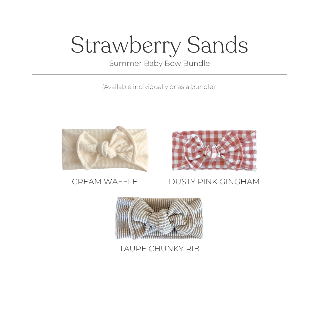 Strawberry Sands | Summer Baby Bow Bundle