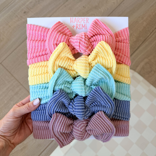 Bluebell Chunky Ribbed Top Knot