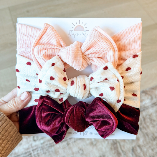 Sweetheart Cutie | Valentine Baby Bow Bundle