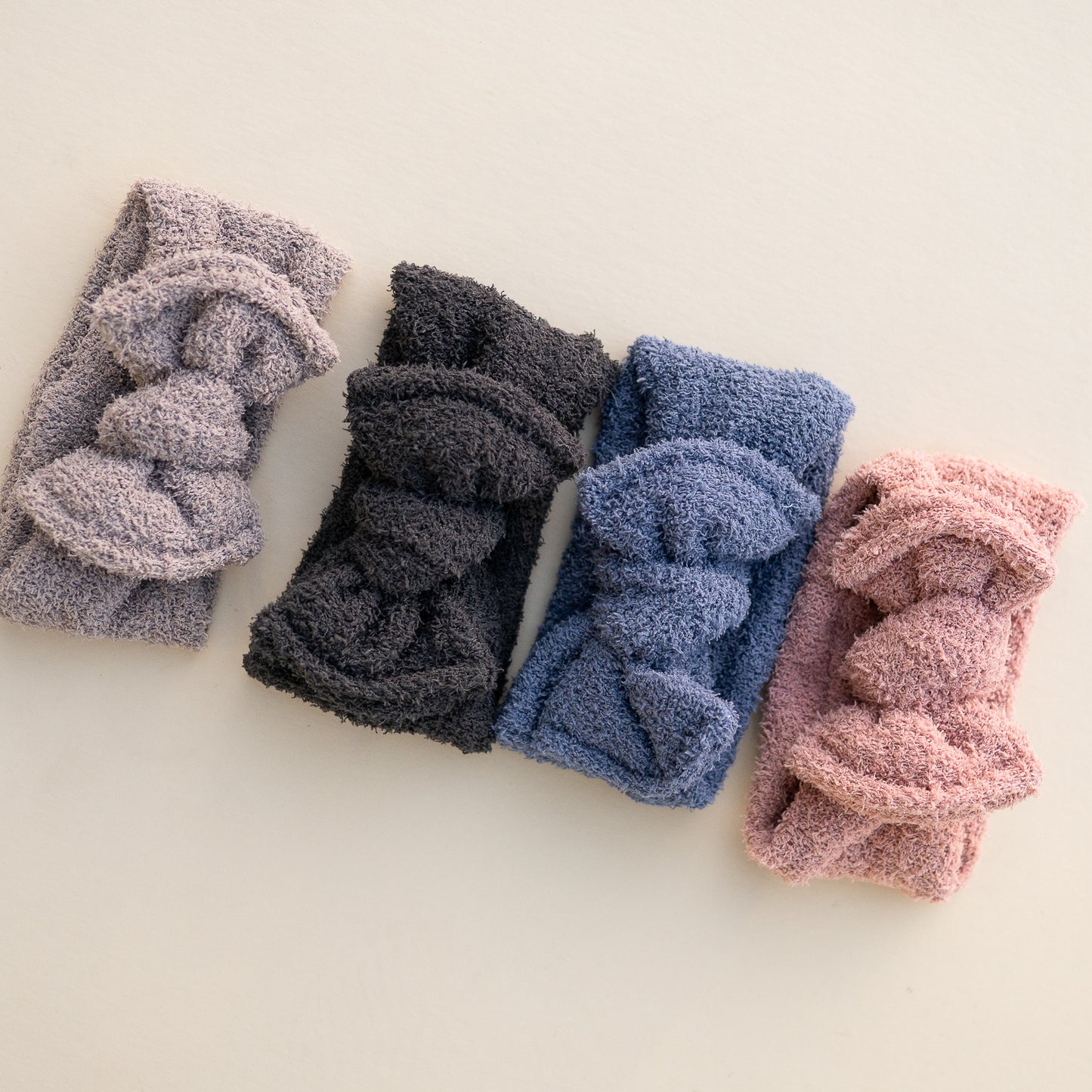 Charcoal Gray Teddy Bear Baby Top Knot