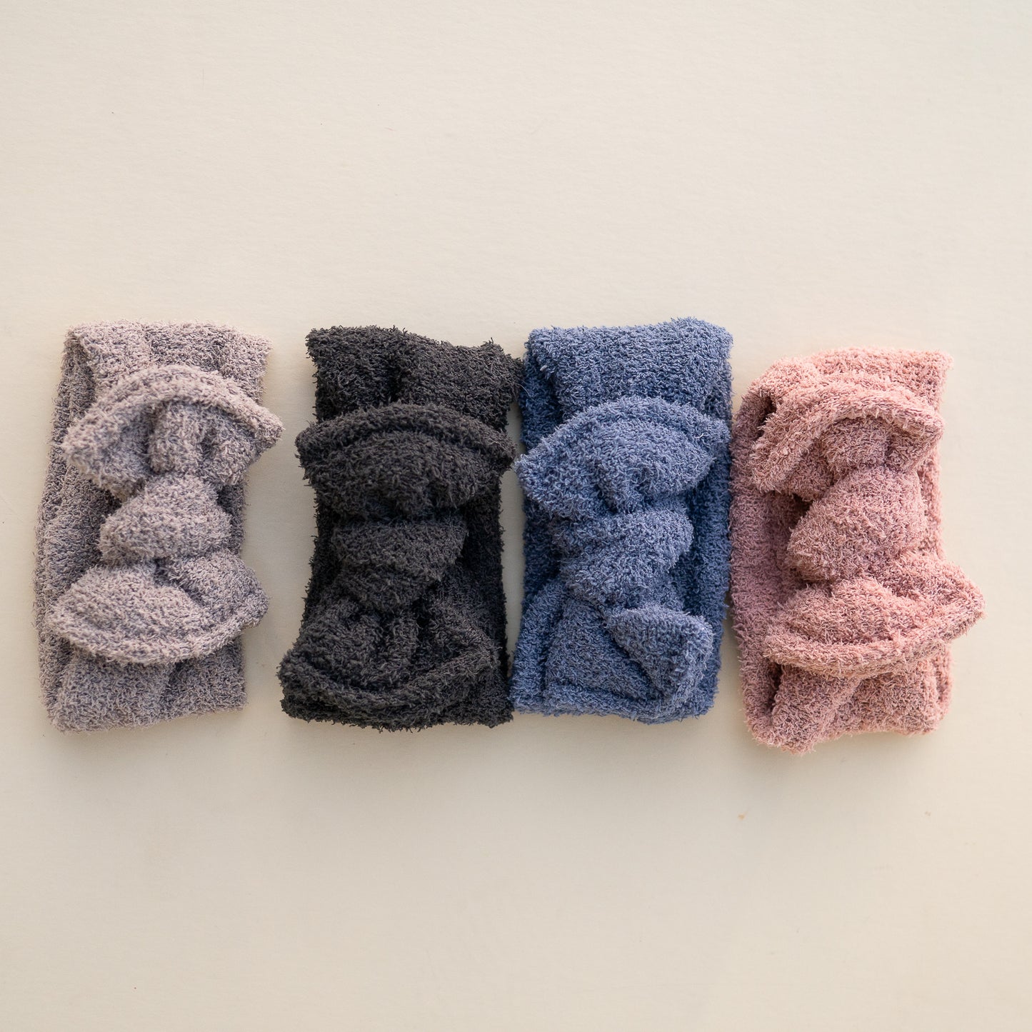 Dusty Rose Teddy Bear Baby Top Knot