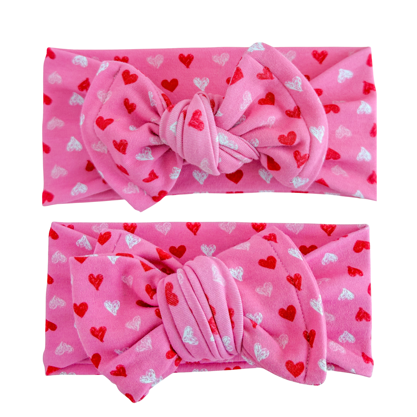 Sweetheart Pink Hearts | Pink + White Valentine's Day Baby Headband