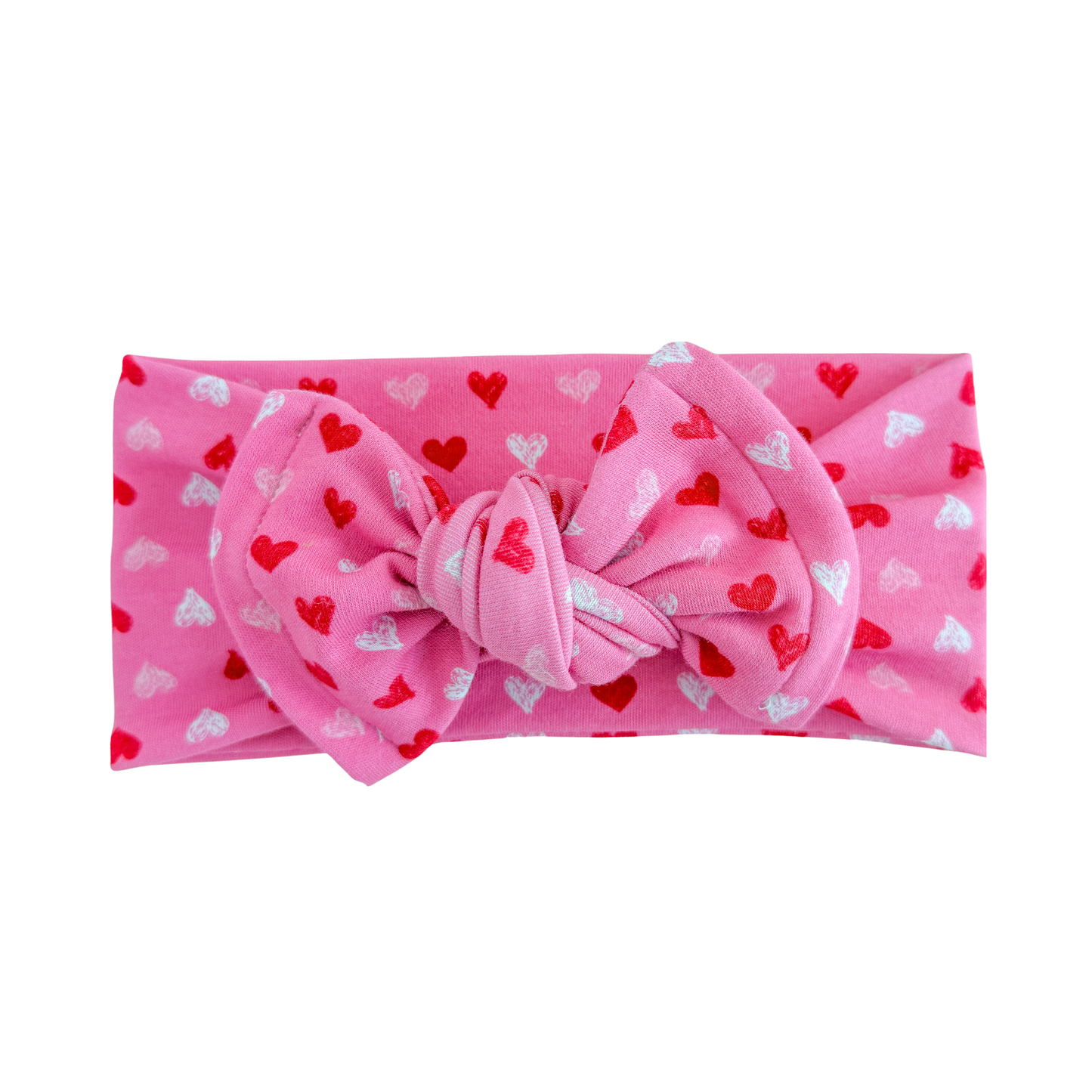 Sweetheart Pink Hearts | Pink + White Valentine's Day Baby Headband
