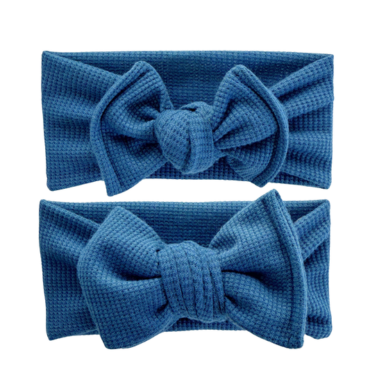 Blue Waffle Baby Headband