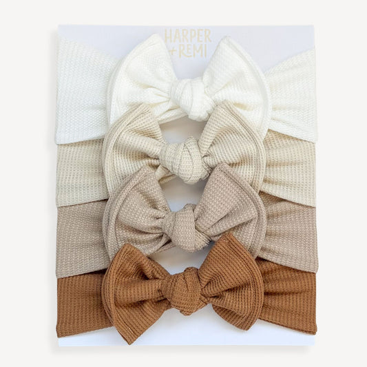 Everyday Neutrals | Waffle Baby Bow Bundle