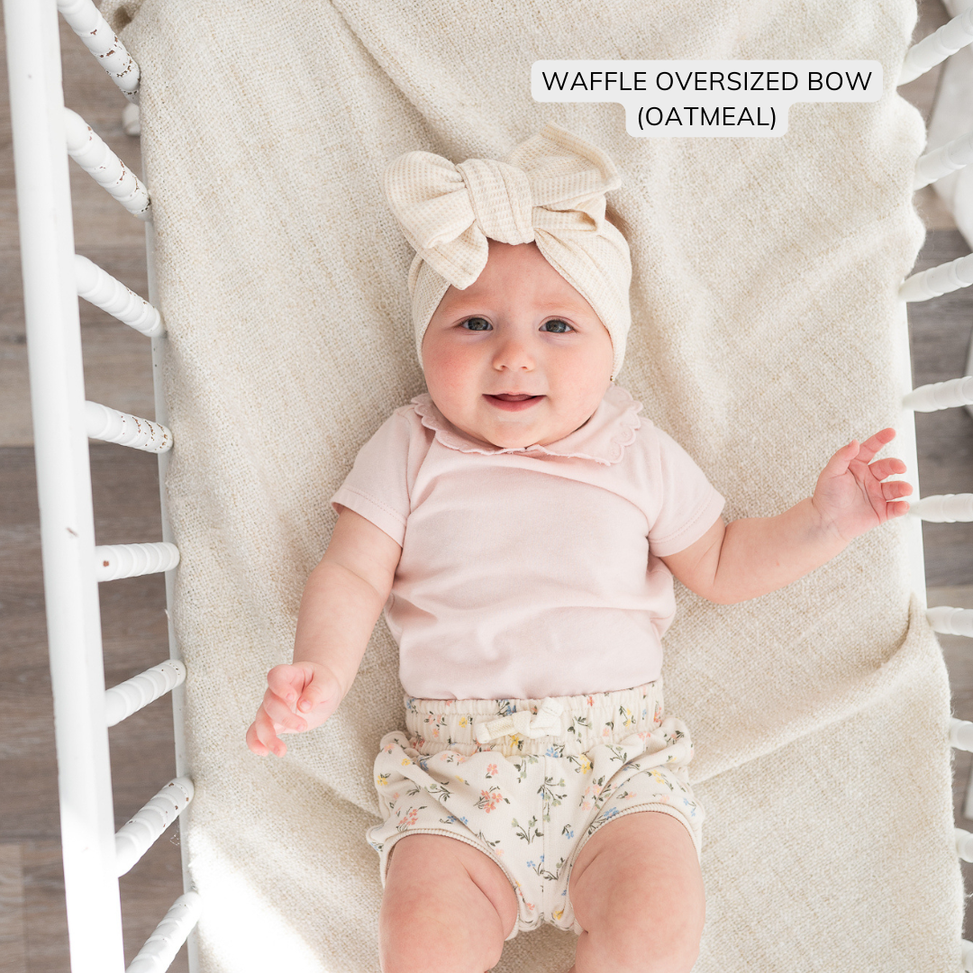 Oatmeal Heather Waffle Baby Headband