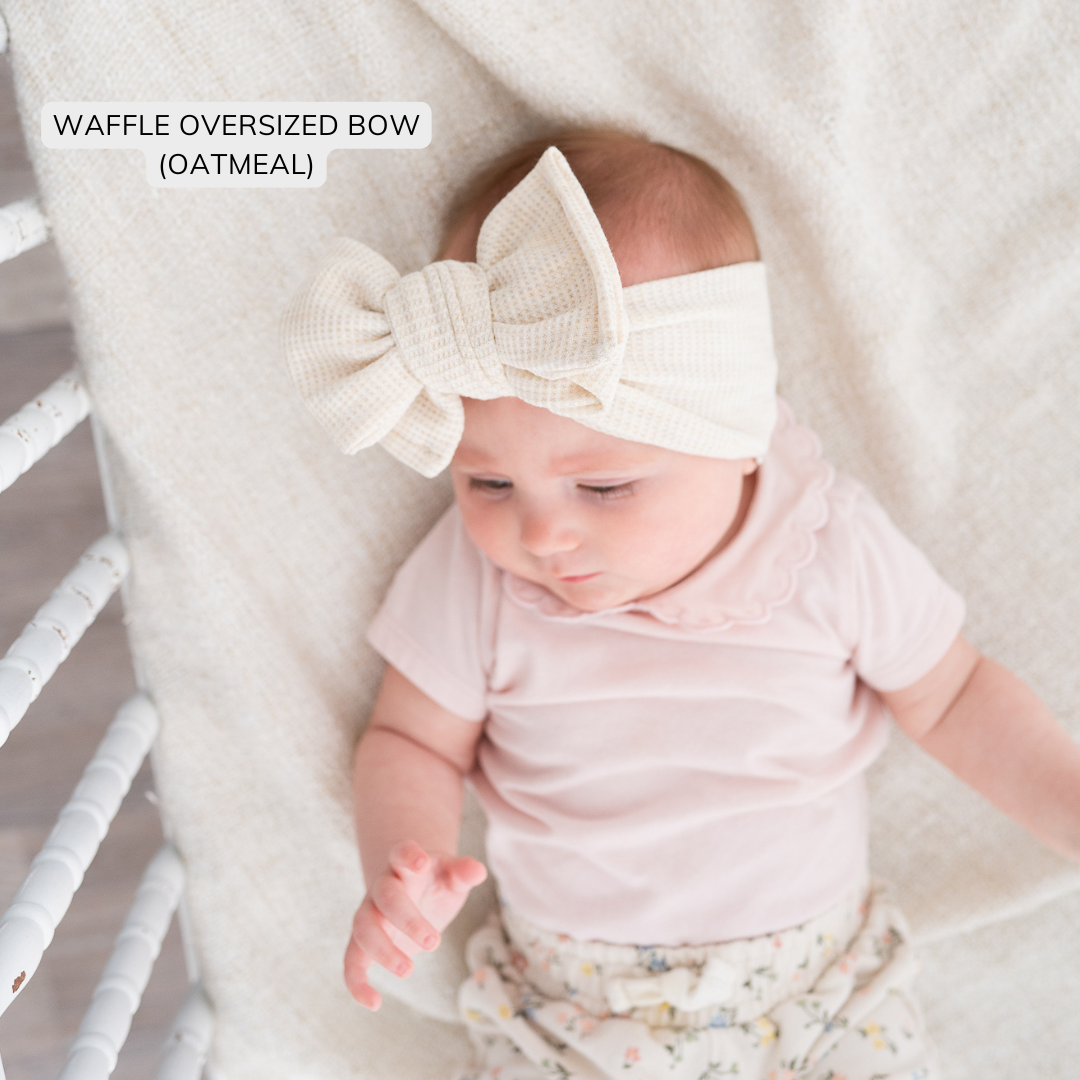 Oatmeal Heather Waffle Baby Headband