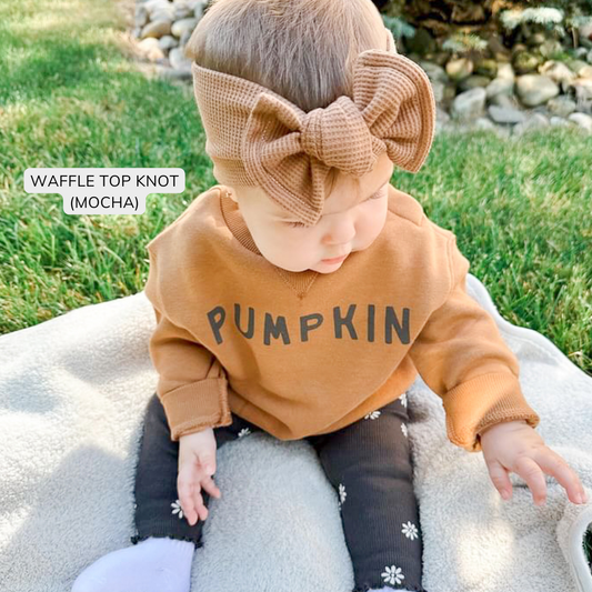 Mocha Brown Waffle Baby Headband