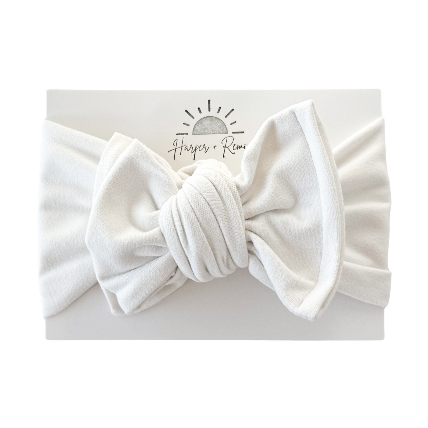 White | Brushed Oversized Bow