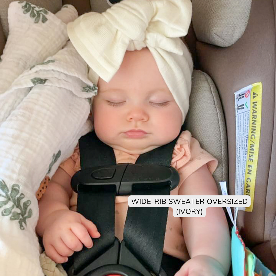 Ivory Wide Ribbed Sweater Baby Headband