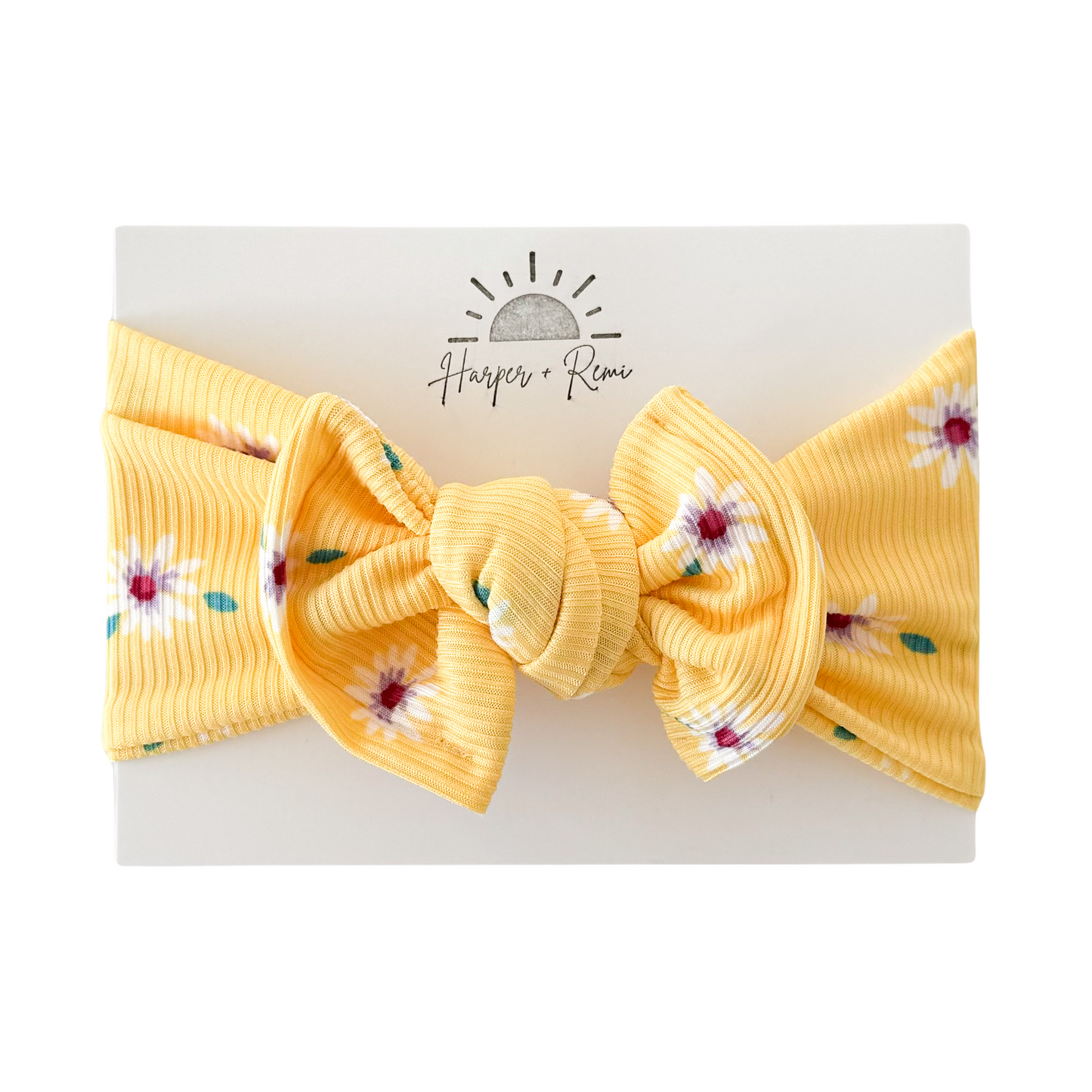 Yellow Daisy | Ribbed Top Knot